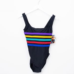 Vintage Rainbow Speedo Swimsuit Pride Month Bodysuit